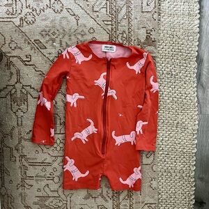 Bobo Choses kids one piece zip rashguard. Size 2-3
